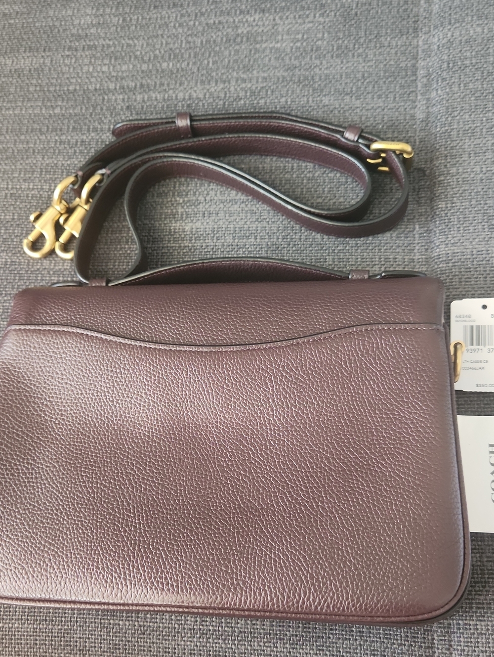Coach Cassie Oxblood Leather Crossbody Bag with Gold Hardware - Picture 3 of 5